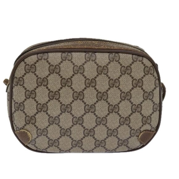 GUCCI GG Supreme Web Sherry Line Shoulder Bag PVC Beige Red 89 02 066 Auth 84927 - Picture 2 of 16